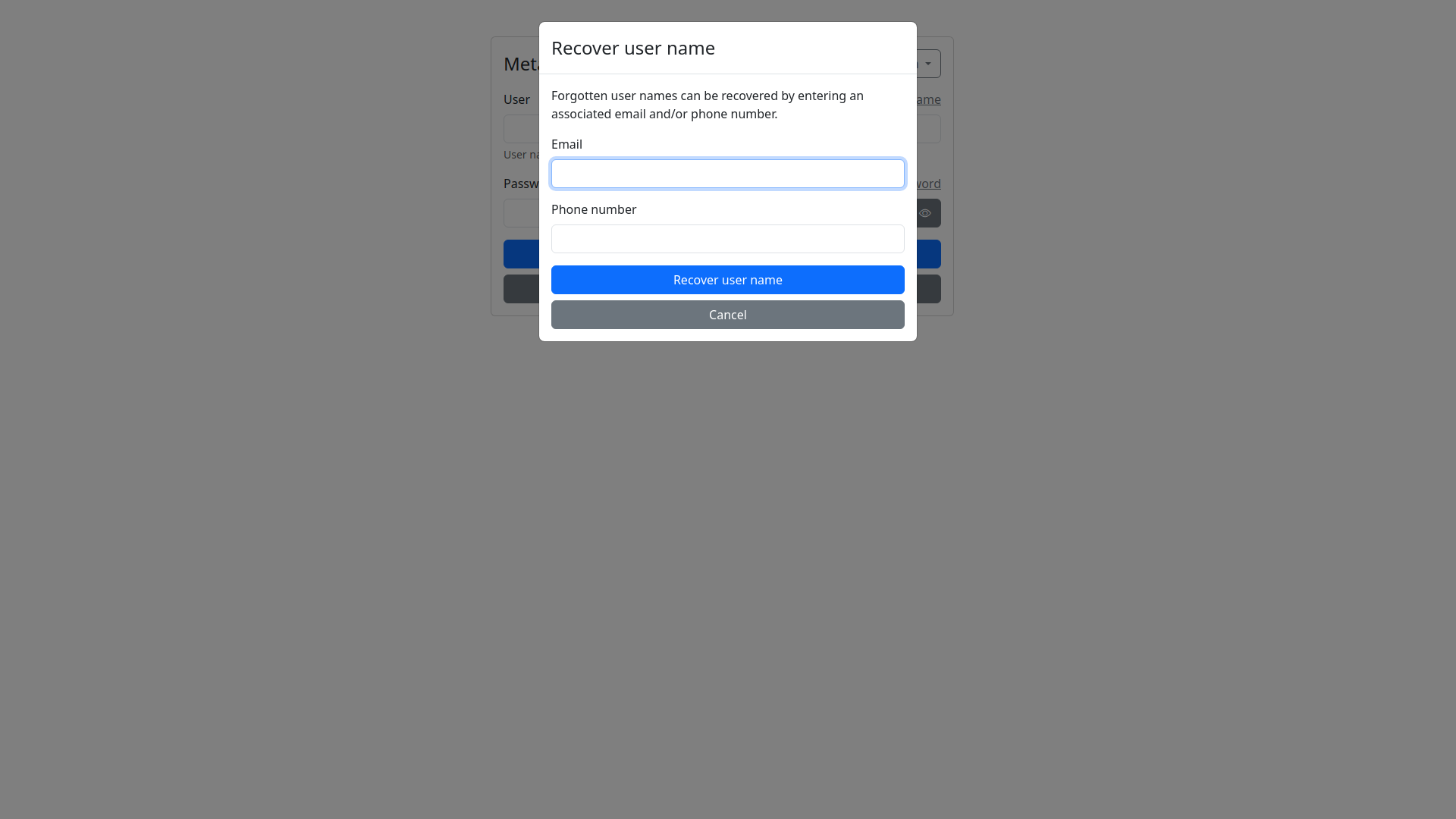 Recover User
